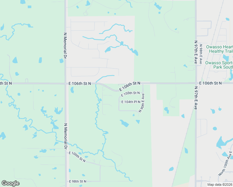 map of restaurants, bars, coffee shops, grocery stores, and more near 10450 North 88th East Avenue in Owasso