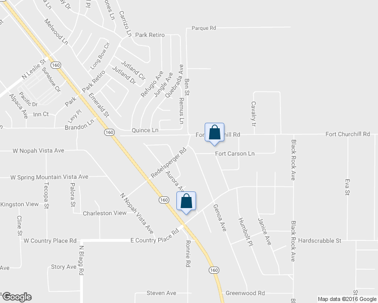 map of restaurants, bars, coffee shops, grocery stores, and more near 5960 Genoa Avenue in Pahrump