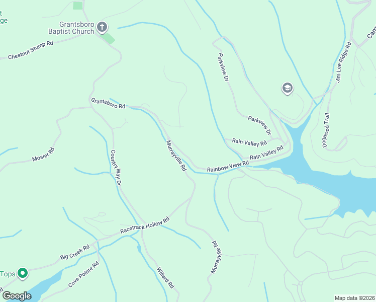 map of restaurants, bars, coffee shops, grocery stores, and more near 170 Rainbow View Road in LaFollette