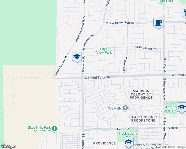 map of restaurants, bars, coffee shops, grocery stores, and more near 10643 Sariah Skye Avenue in Las Vegas