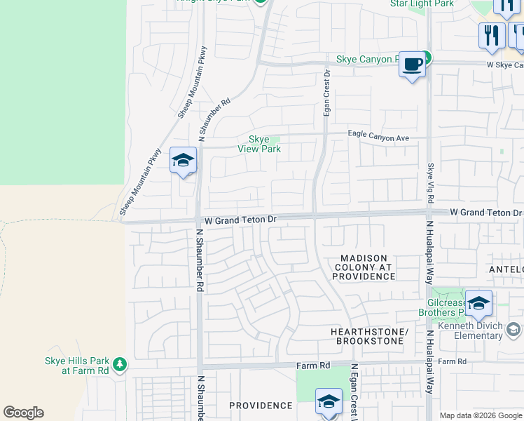 map of restaurants, bars, coffee shops, grocery stores, and more near 10484 Skye Night Avenue in Las Vegas