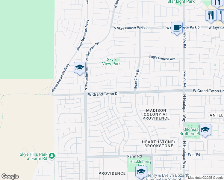 map of restaurants, bars, coffee shops, grocery stores, and more near 10484 Skye Night Avenue in Las Vegas