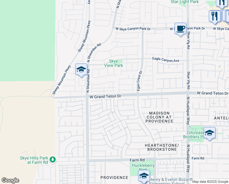 map of restaurants, bars, coffee shops, grocery stores, and more near 10484 Skye Night Avenue in Las Vegas