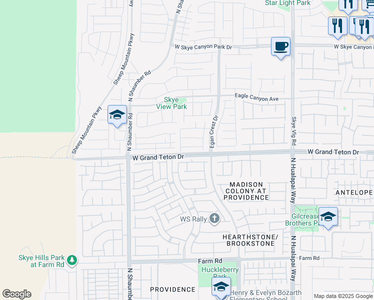 map of restaurants, bars, coffee shops, grocery stores, and more near 10473 Skye Night Avenue in Las Vegas