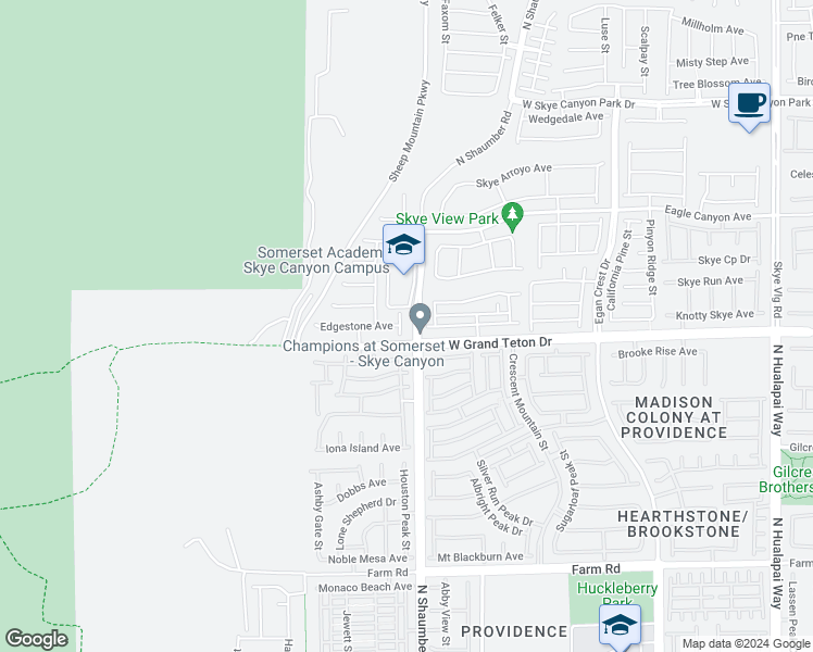 map of restaurants, bars, coffee shops, grocery stores, and more near 8030 Foxfield Springs Street in Las Vegas