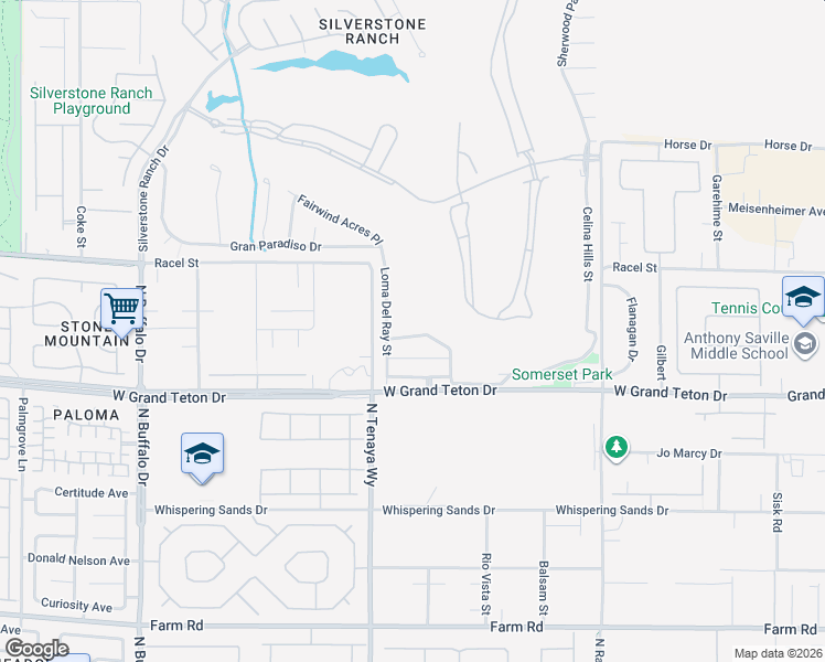 map of restaurants, bars, coffee shops, grocery stores, and more near 7112 Estrella De Mar Avenue in Las Vegas