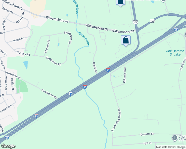 map of restaurants, bars, coffee shops, grocery stores, and more near 130 Maluli Drive in Oxford