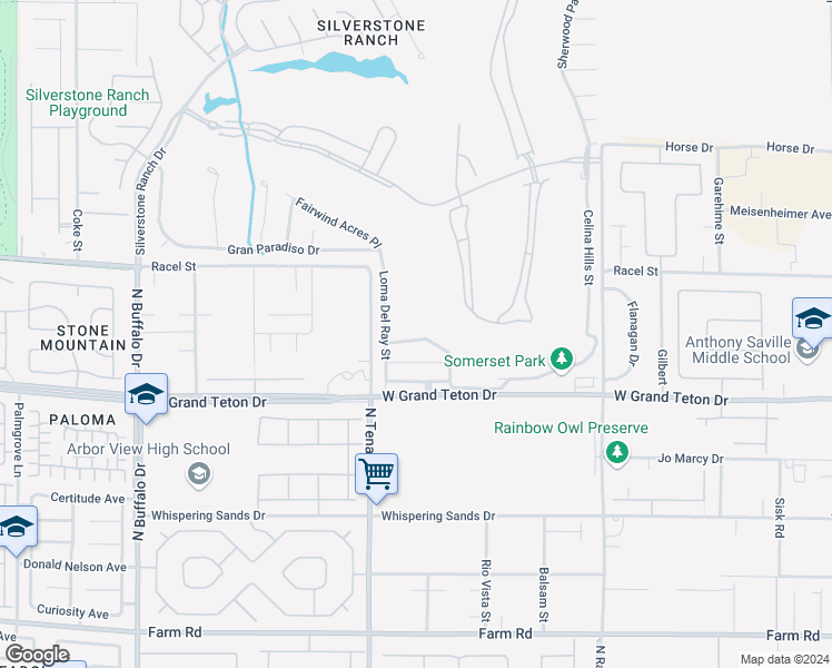 map of restaurants, bars, coffee shops, grocery stores, and more near 7112 Estrella De Mar Avenue in Las Vegas