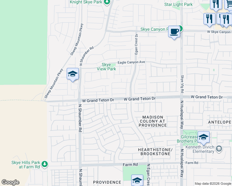map of restaurants, bars, coffee shops, grocery stores, and more near 10484 Skye Night Avenue in Las Vegas