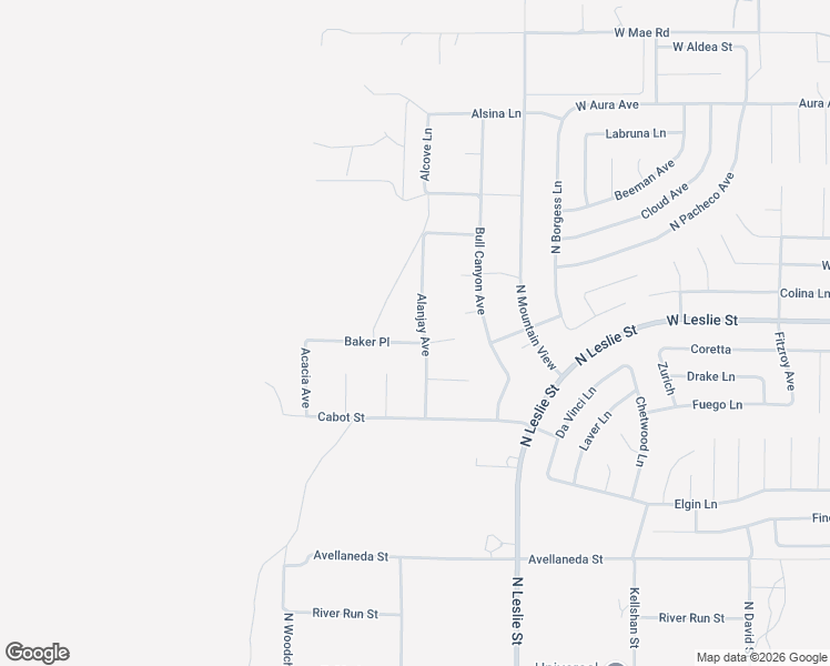 map of restaurants, bars, coffee shops, grocery stores, and more near 2220 Baker Place in Pahrump