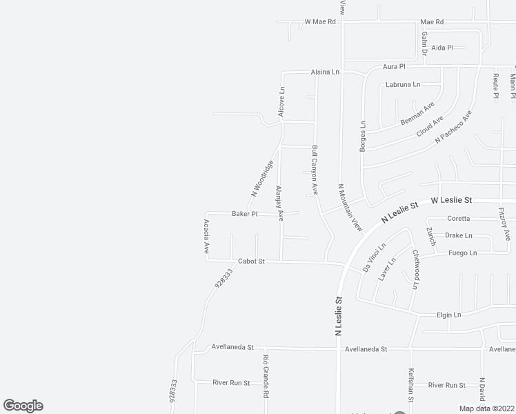 map of restaurants, bars, coffee shops, grocery stores, and more near 2280 Baker Place in Pahrump
