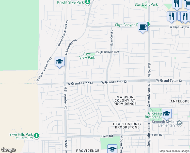 map of restaurants, bars, coffee shops, grocery stores, and more near 10484 Skye Night Avenue in Las Vegas
