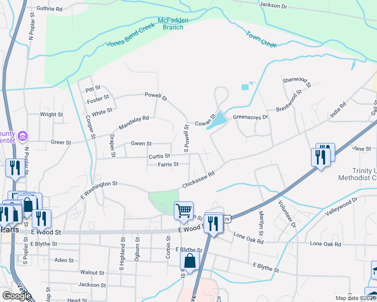 map of restaurants, bars, coffee shops, grocery stores, and more near 906 Curtis Street in Paris