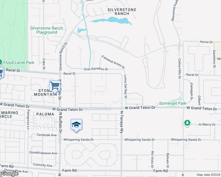 map of restaurants, bars, coffee shops, grocery stores, and more near Monte Cristo Way in Las Vegas