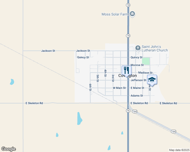 map of restaurants, bars, coffee shops, grocery stores, and more near 408 5th Street in Covington