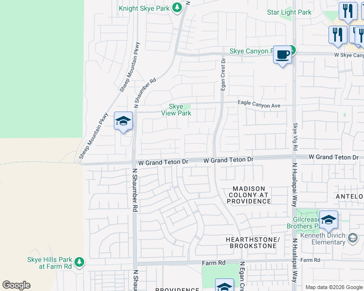 map of restaurants, bars, coffee shops, grocery stores, and more near 8043 Tank Loop Street in Las Vegas