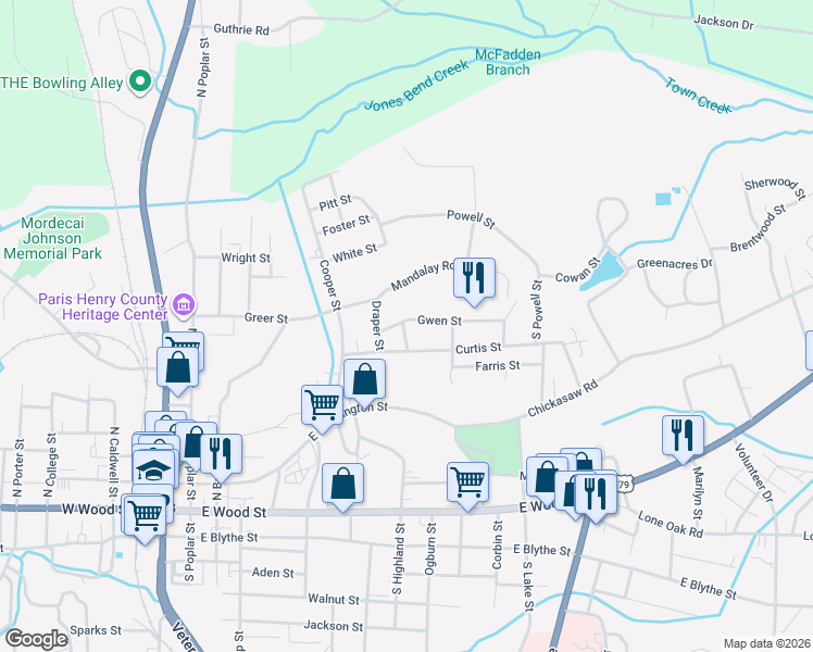 map of restaurants, bars, coffee shops, grocery stores, and more near 711 Gwen Street in Paris