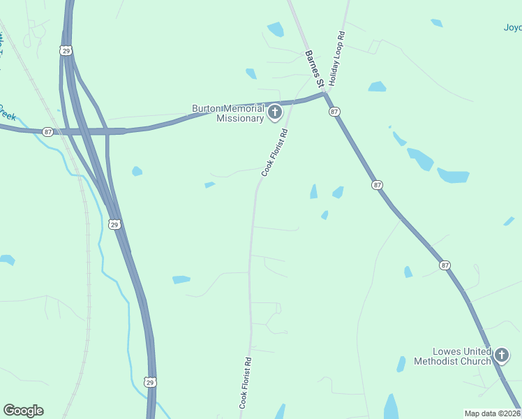 map of restaurants, bars, coffee shops, grocery stores, and more near 380 Cook Florist Road in Reidsville