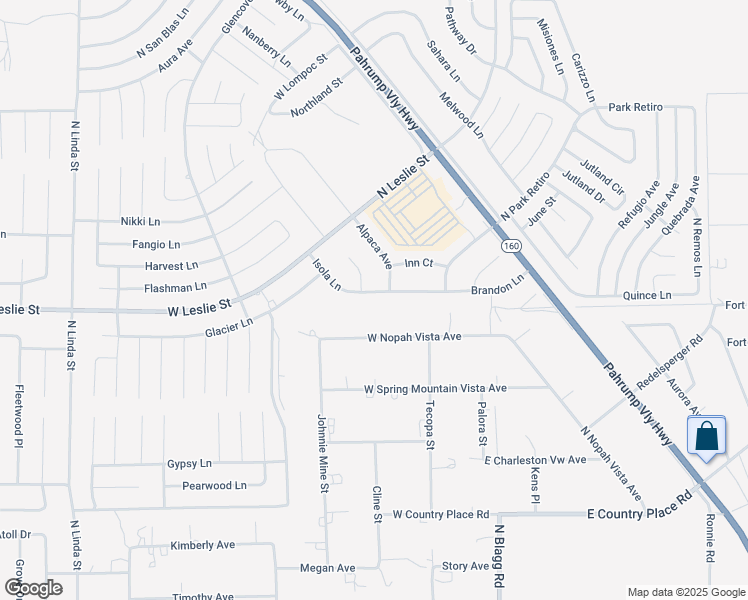 map of restaurants, bars, coffee shops, grocery stores, and more near 311 Isola Lane in Pahrump