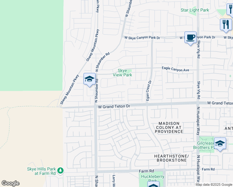 map of restaurants, bars, coffee shops, grocery stores, and more near 10582 Sariah Skye Avenue in Las Vegas