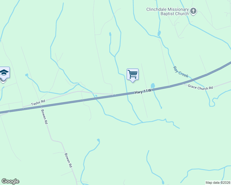 map of restaurants, bars, coffee shops, grocery stores, and more near 2889 U.S. 11W in Rutledge