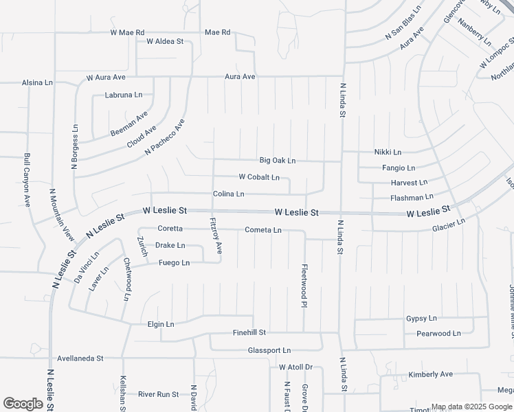 map of restaurants, bars, coffee shops, grocery stores, and more near 1300 North Leslie Street in Pahrump