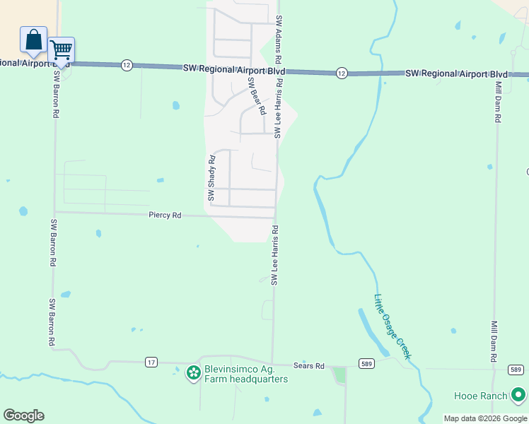 map of restaurants, bars, coffee shops, grocery stores, and more near 6107 Southwest Meadow Well Avenue in Bentonville