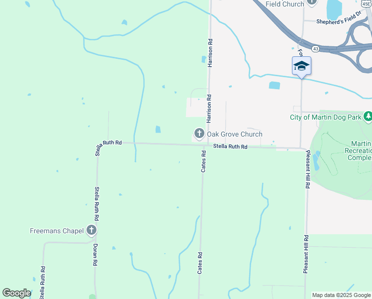 map of restaurants, bars, coffee shops, grocery stores, and more near 1608 Stella Ruth Road in Martin