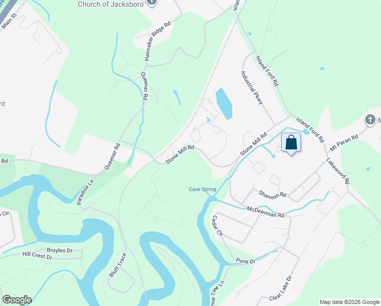 map of restaurants, bars, coffee shops, grocery stores, and more near 280 Cedar Circle in Jacksboro