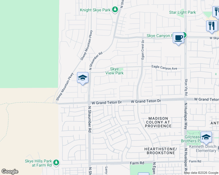 map of restaurants, bars, coffee shops, grocery stores, and more near 10582 Sariah Skye Avenue in Las Vegas