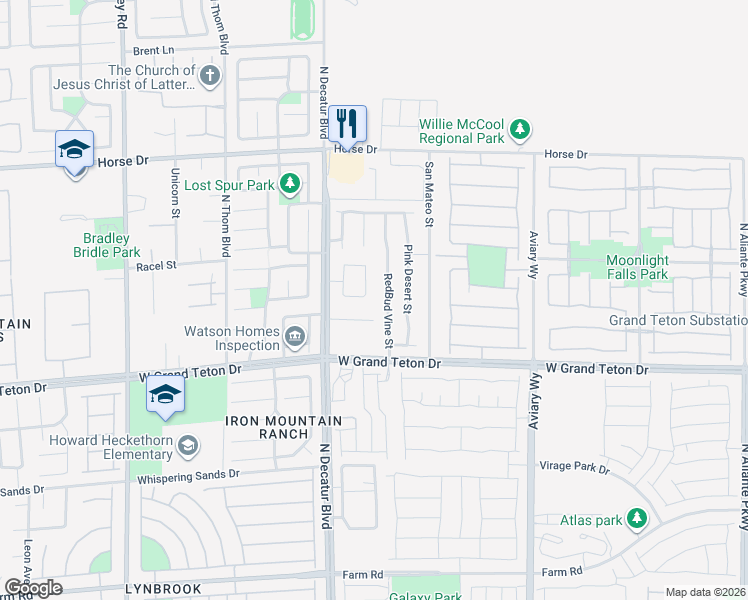 map of restaurants, bars, coffee shops, grocery stores, and more near 8104 North Sapphire Sea Street in North Las Vegas