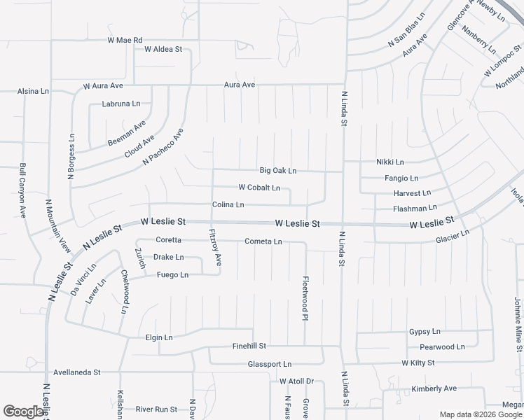 map of restaurants, bars, coffee shops, grocery stores, and more near 1240 West Leslie Street in Pahrump