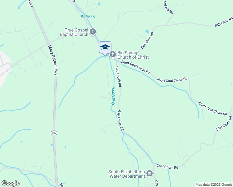map of restaurants, bars, coffee shops, grocery stores, and more near 1266 Gap Creek Road in Elizabethton