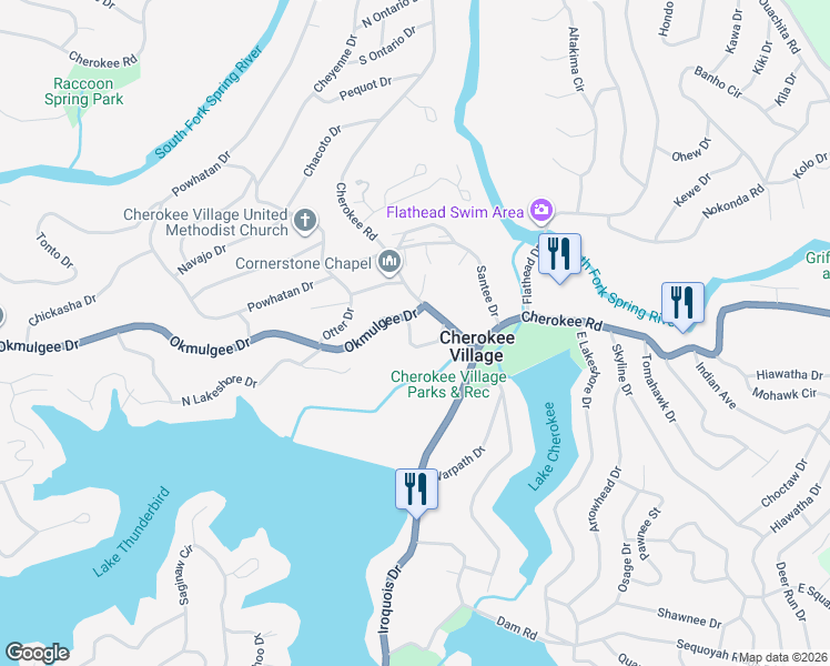 map of restaurants, bars, coffee shops, grocery stores, and more near in Sharp County