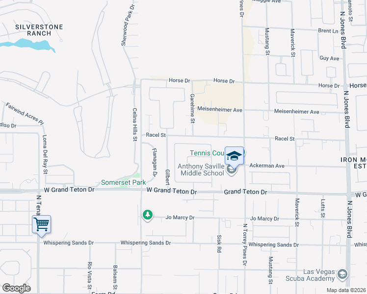map of restaurants, bars, coffee shops, grocery stores, and more near 6639 Water Crossing Avenue in Las Vegas