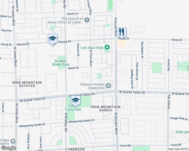 map of restaurants, bars, coffee shops, grocery stores, and more near 5021 Apache Valley Avenue in Las Vegas