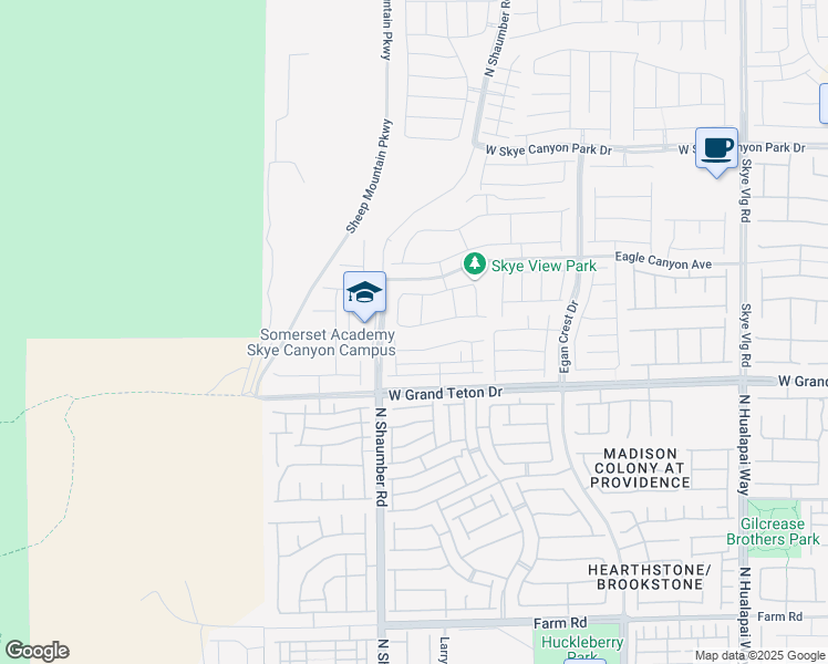 map of restaurants, bars, coffee shops, grocery stores, and more near 8123 Skye Chalet Street in Las Vegas