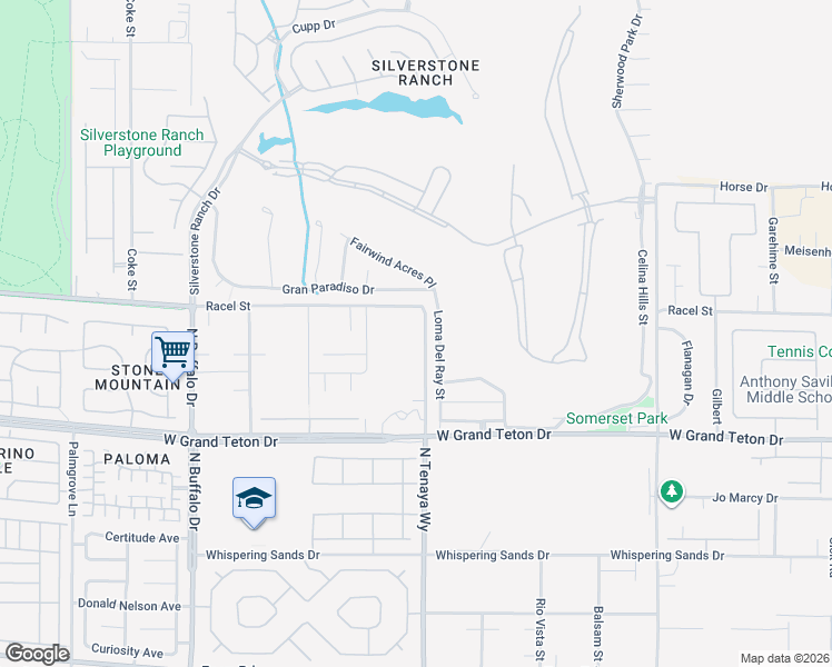 map of restaurants, bars, coffee shops, grocery stores, and more near Heather Rock Court in Las Vegas