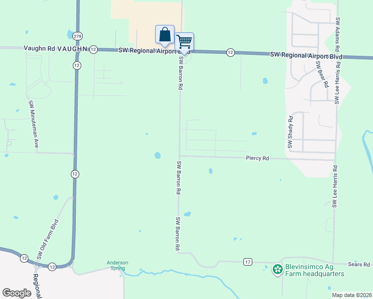 map of restaurants, bars, coffee shops, grocery stores, and more near 6850 Southwest Barron Road in Bentonville