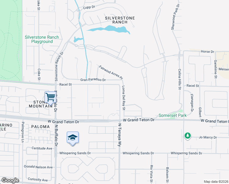 map of restaurants, bars, coffee shops, grocery stores, and more near Heather Rock Court in Las Vegas