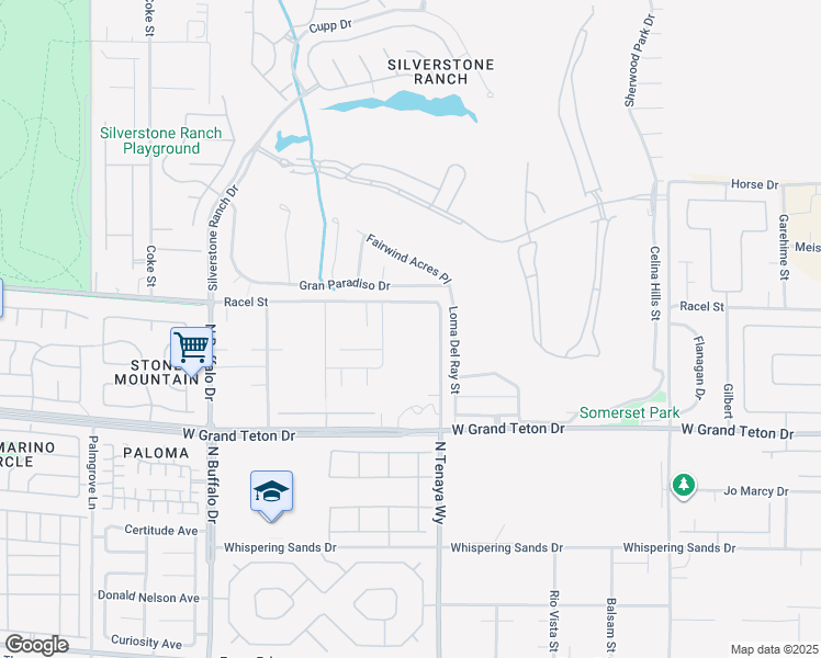map of restaurants, bars, coffee shops, grocery stores, and more near Heather Rock Court in Las Vegas
