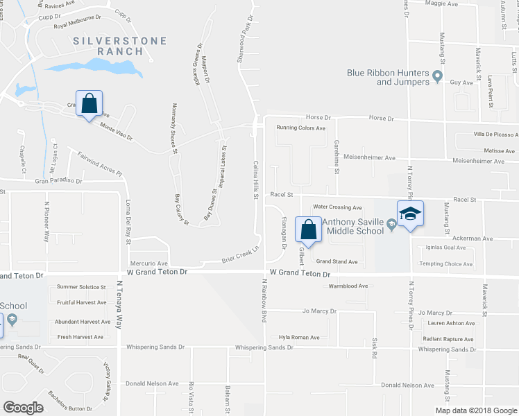 map of restaurants, bars, coffee shops, grocery stores, and more near 8211 Thornbird Court in Las Vegas