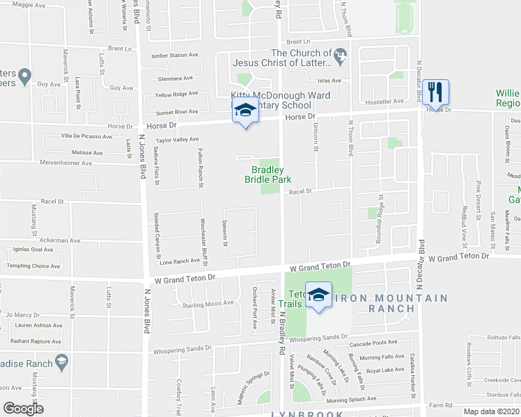 map of restaurants, bars, coffee shops, grocery stores, and more near 8124 Audubon Canyon Street in Las Vegas