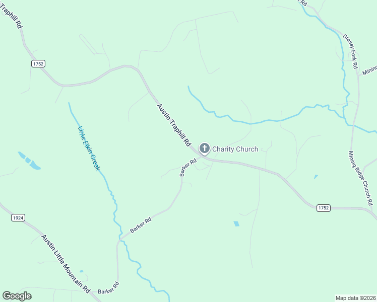 map of restaurants, bars, coffee shops, grocery stores, and more near 6546 Austin Traphill Road in Elkin