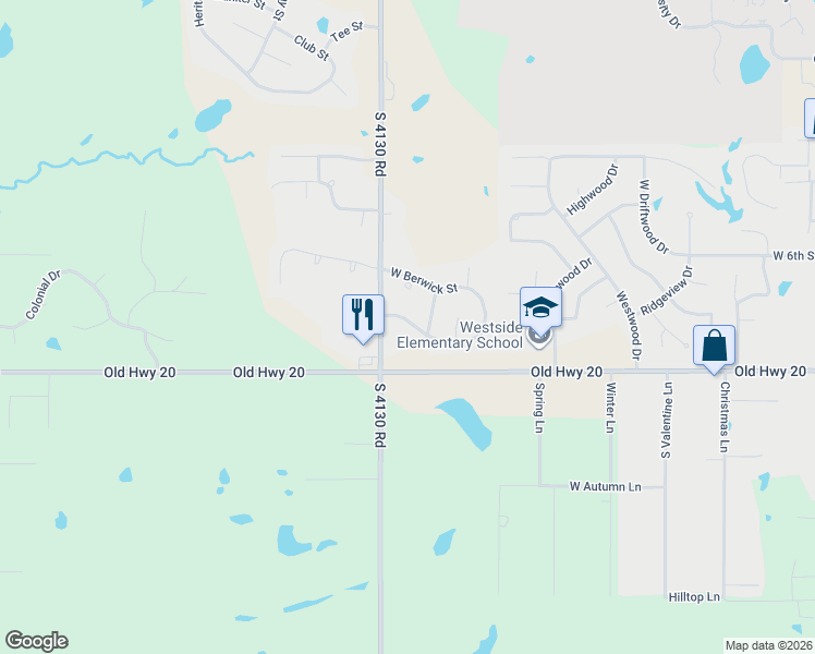 map of restaurants, bars, coffee shops, grocery stores, and more near 515 Stonehaven Drive in Claremore