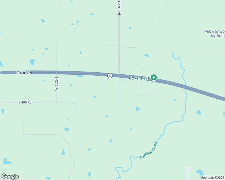 map of restaurants, bars, coffee shops, grocery stores, and more near 20855 South 4220 Road in Claremore
