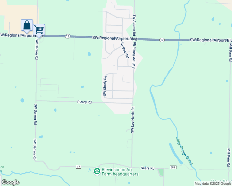 map of restaurants, bars, coffee shops, grocery stores, and more near 6303 Southwest High Meadow Boulevard in Bentonville