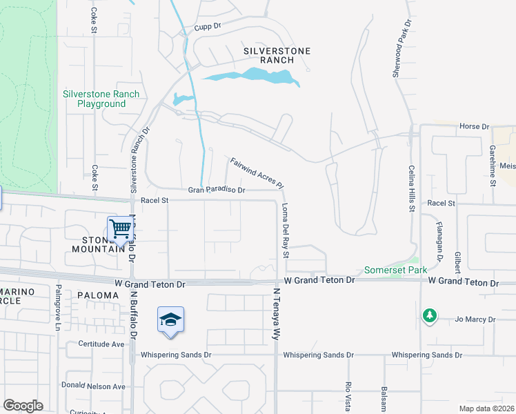 map of restaurants, bars, coffee shops, grocery stores, and more near Heather Rock Court in Las Vegas