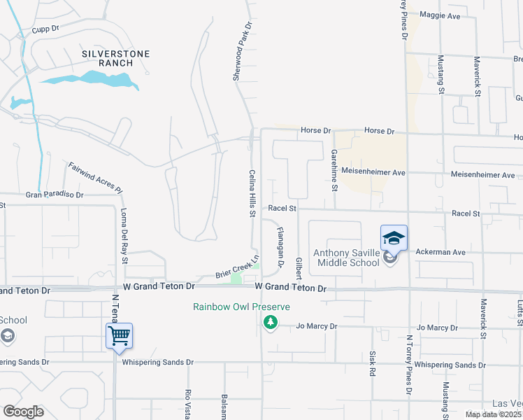 map of restaurants, bars, coffee shops, grocery stores, and more near 12901 North Rainbow Boulevard in Las Vegas
