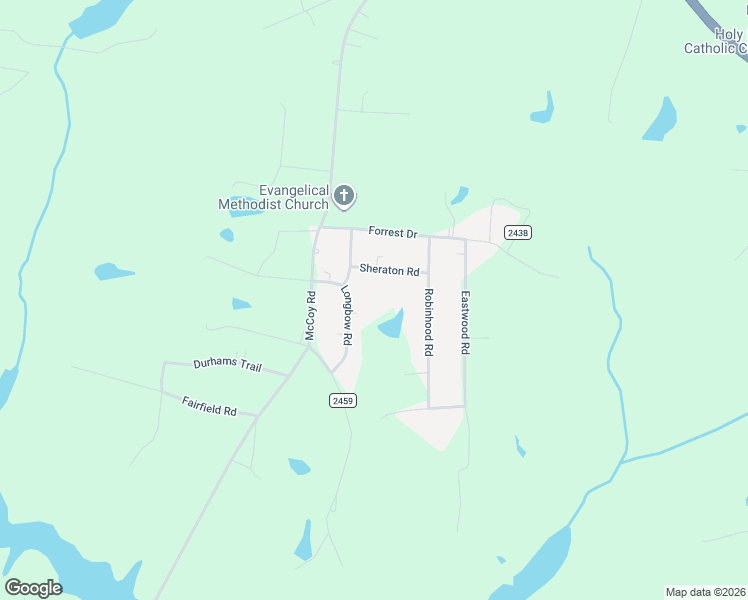 map of restaurants, bars, coffee shops, grocery stores, and more near 111 Longbow Road in Reidsville